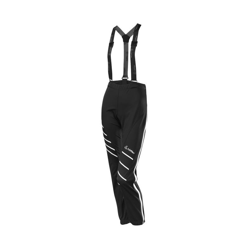 Pantalons pour femmes Löffler WS Softshell Light Worldcup Noir-blanc Pantalons pour femmes Löffler WS Softshell Light Worldcup Noir-blanc
